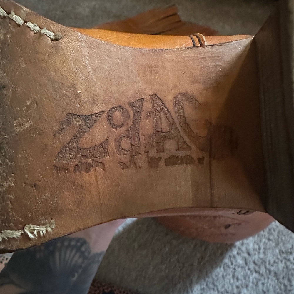 Vintage Zodiac 1970s Leather Campus Boots 8 - Picture 5 of 16